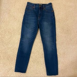 Madewell Curvy High Rise Skinny Jeans RAW HEM CUT - Size 27